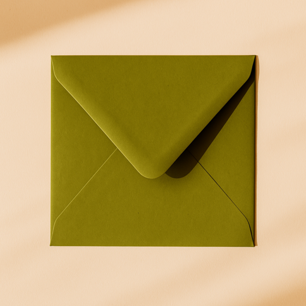 Envelop 14x14 bladgroen