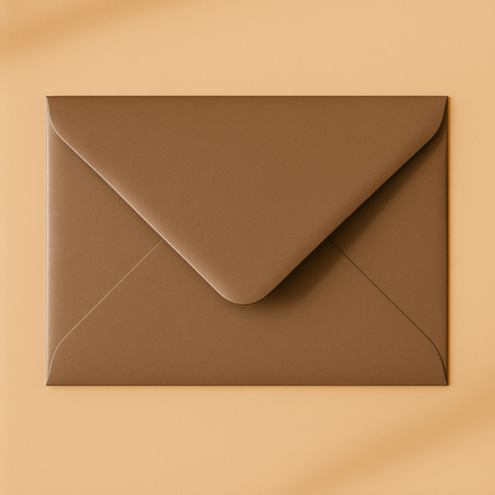 Envelop 12x18 metallic caramel