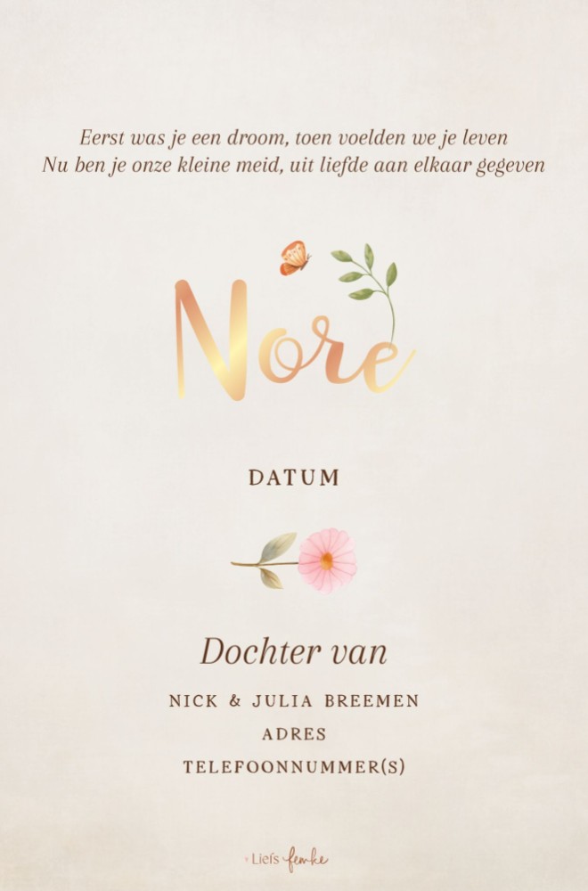 kaart achterzijde