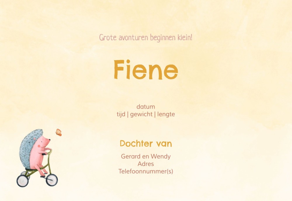 kaart achterzijde