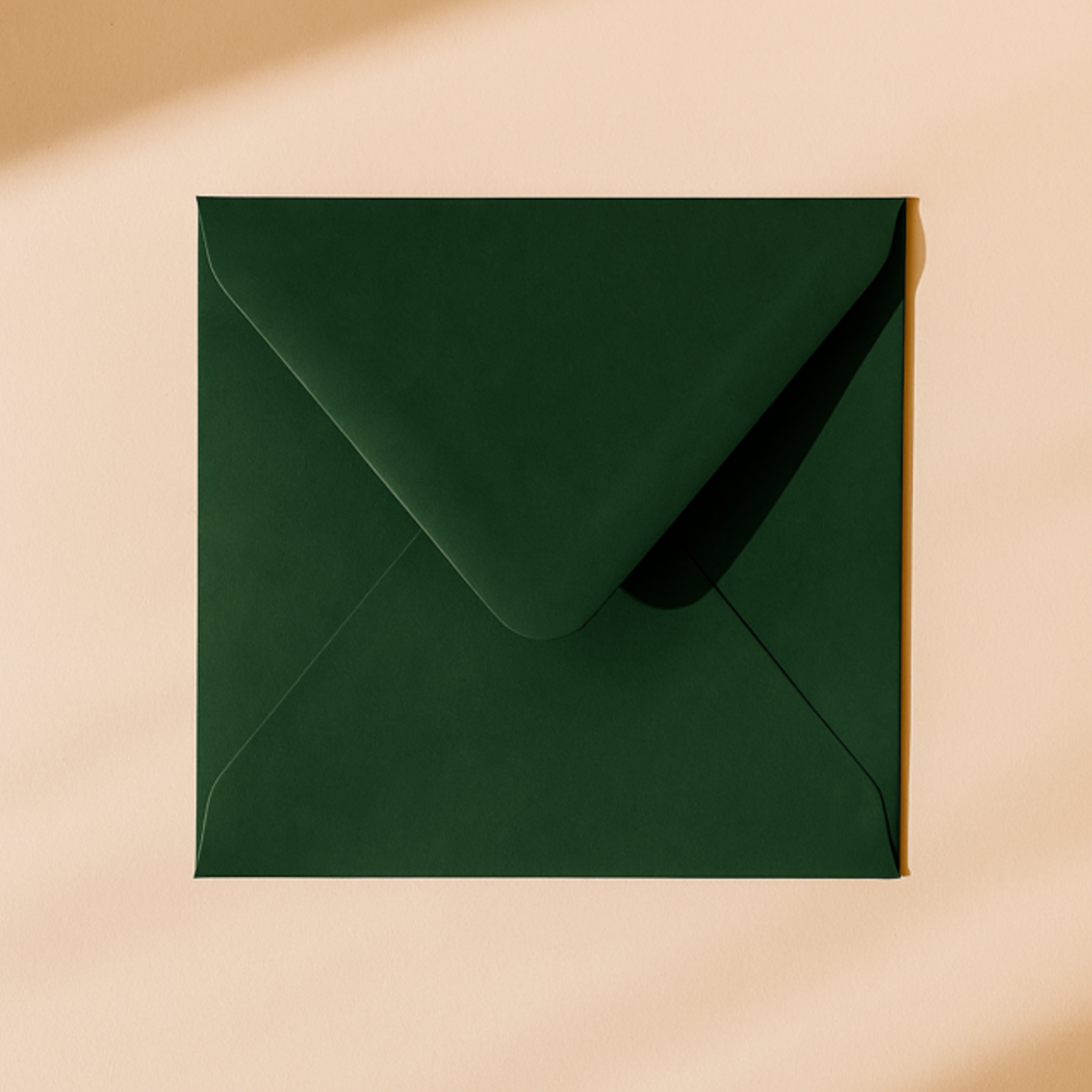 Envelop 14x14 kerstgroen