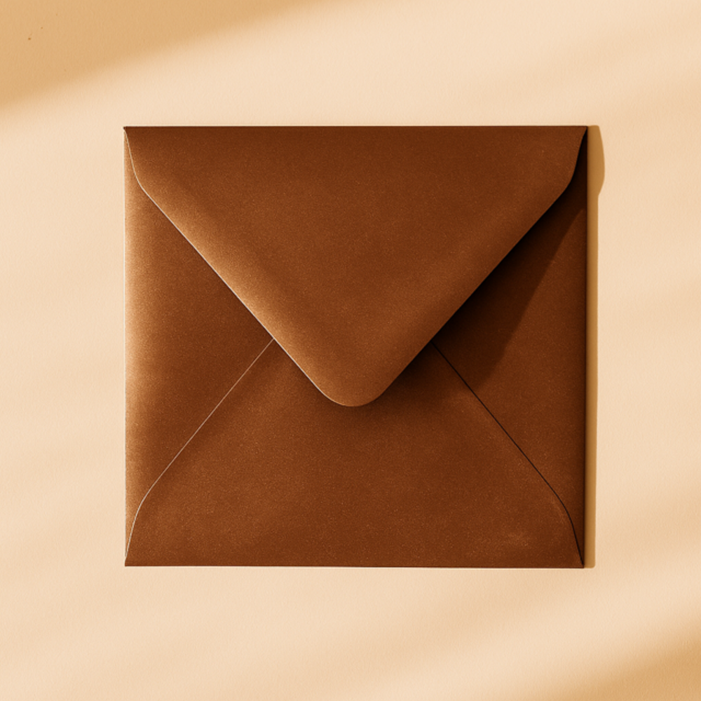Envelop 14x14 metallic bronze