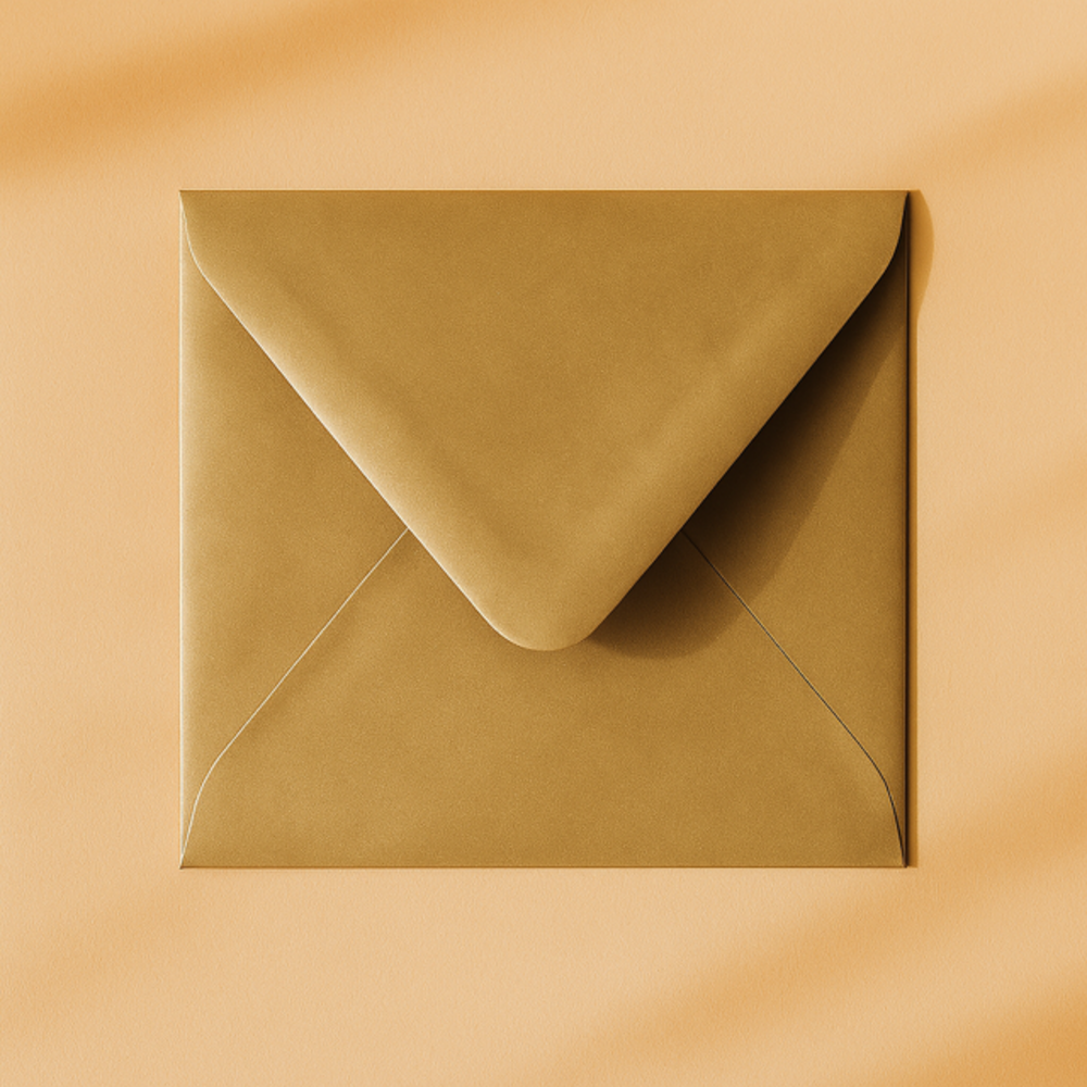Envelop 14x14 metallic champagne