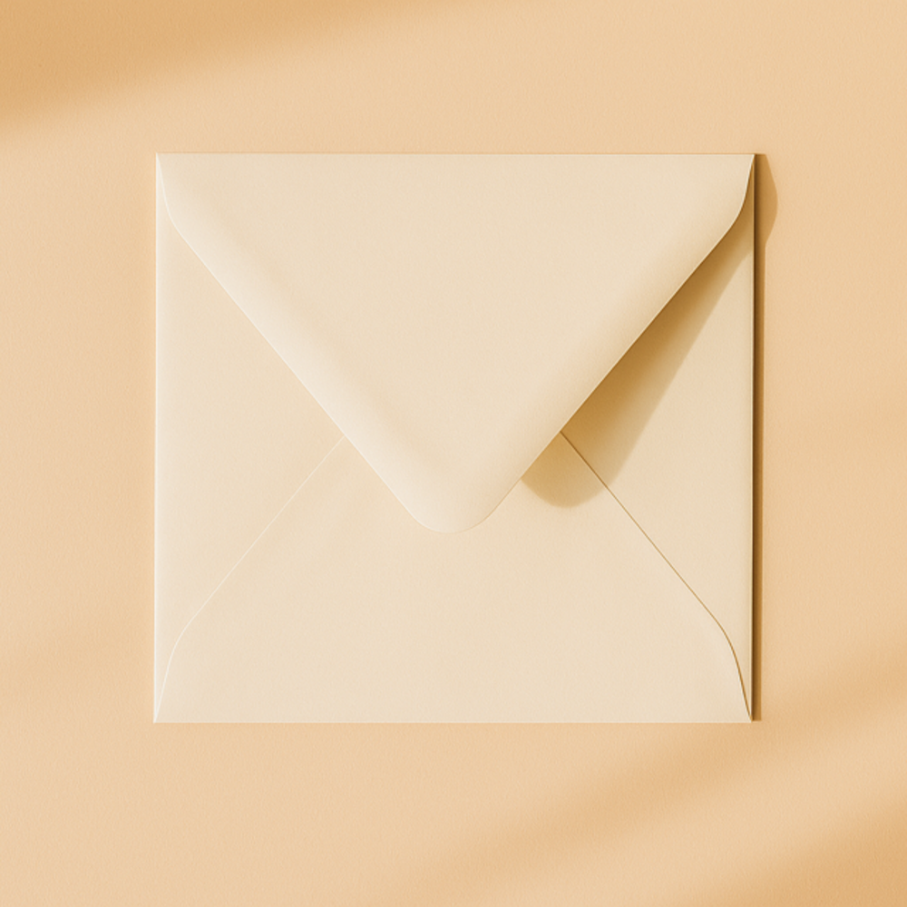 Envelop 14x14 metallic cream