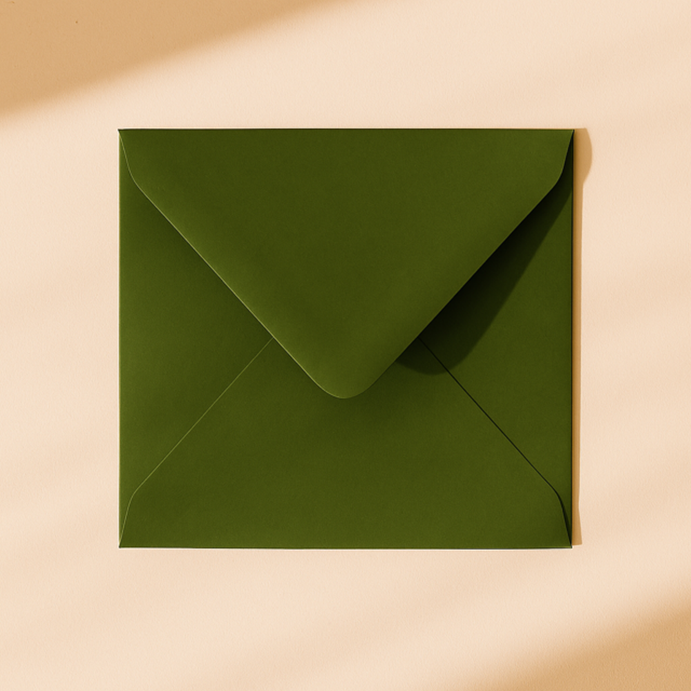 Envelop 14x14 mosgroen