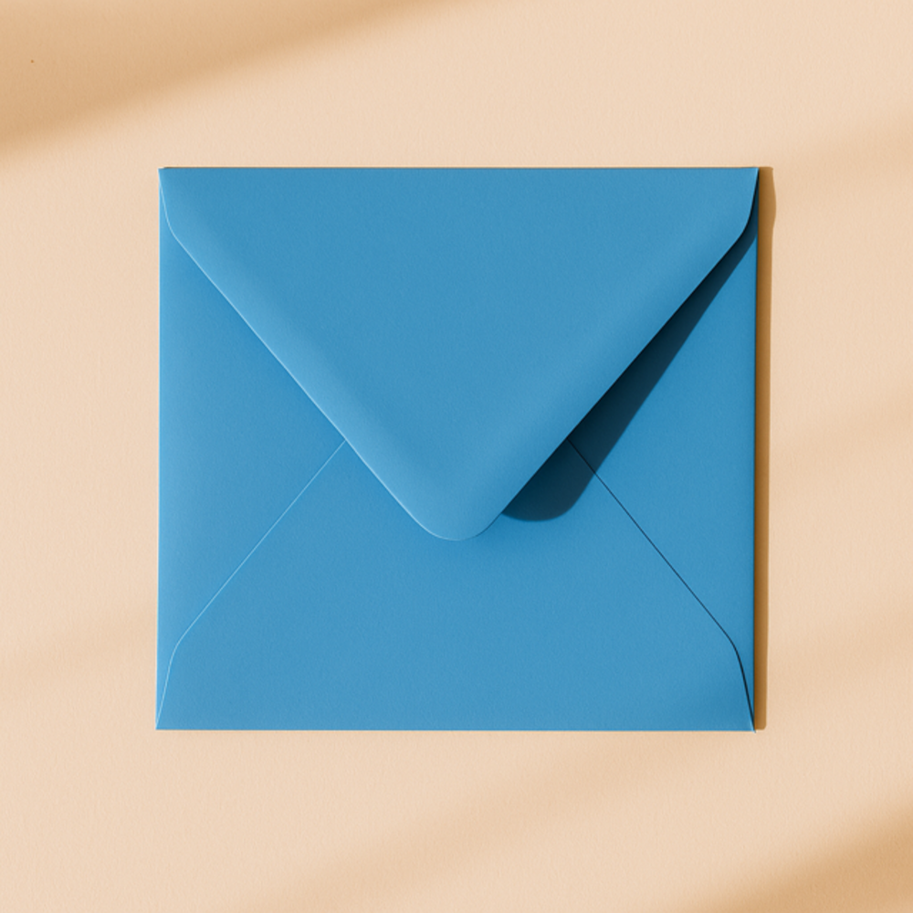 Envelop 14x14 oceaanblauw