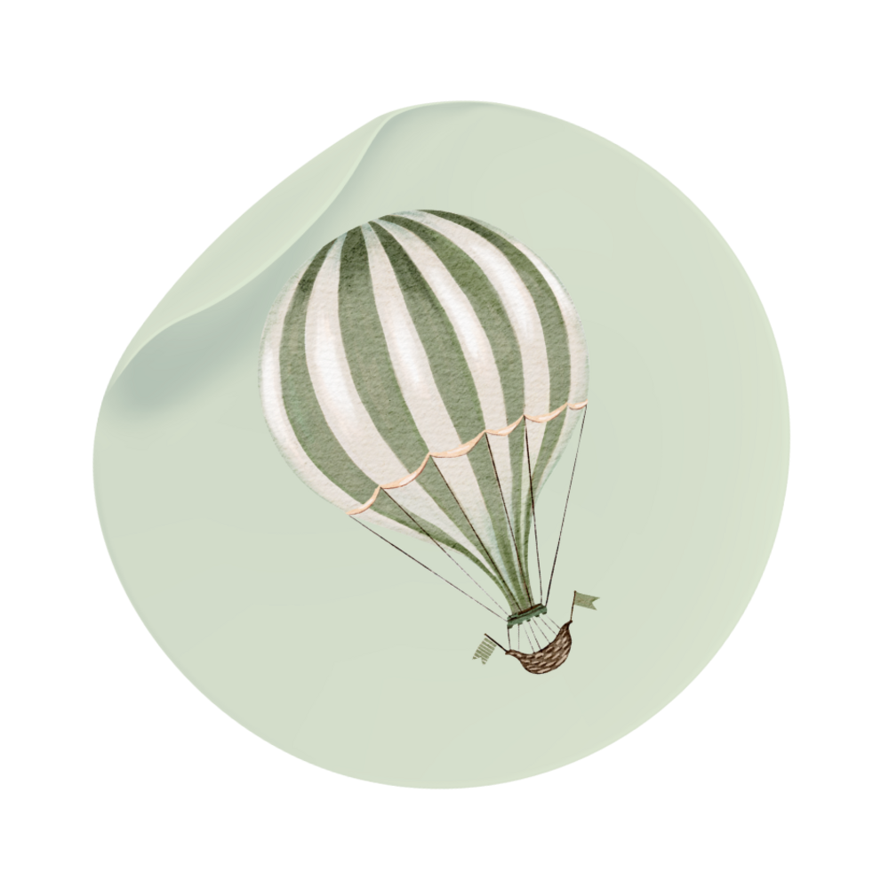 Sluitsticker luchtballon groen