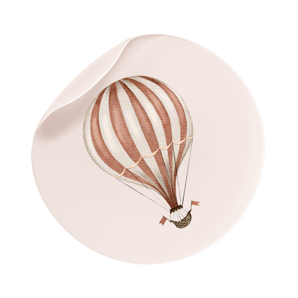 Sluitsticker luchtballon roze