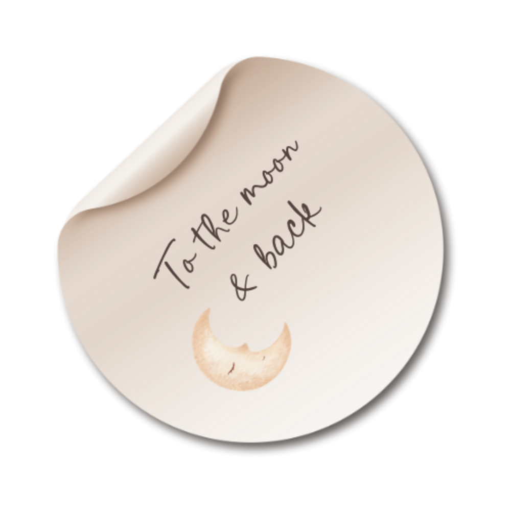 Sluitsticker to the moon and back