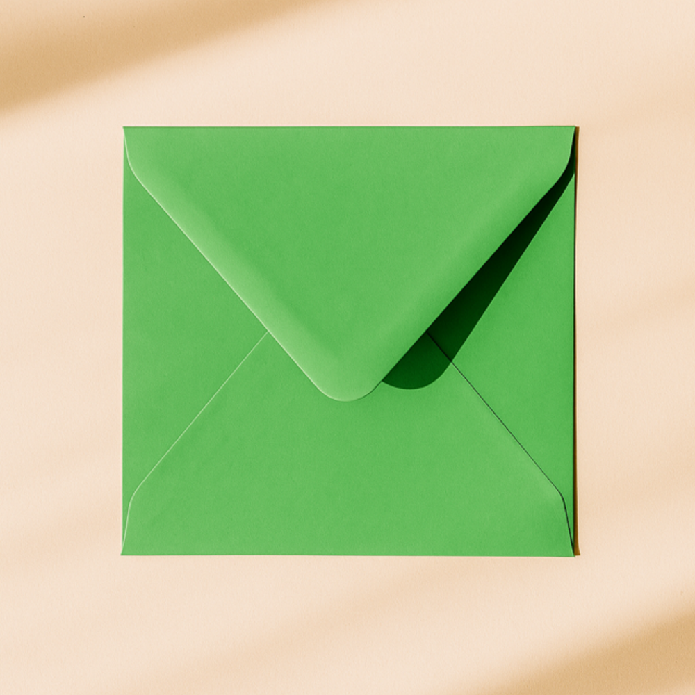 Envelop 14x14 weidegroen