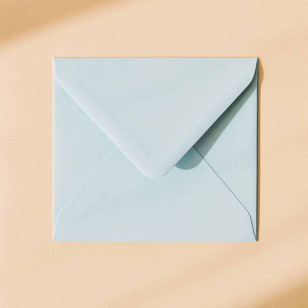 Envelop 14x14 zachtblauw