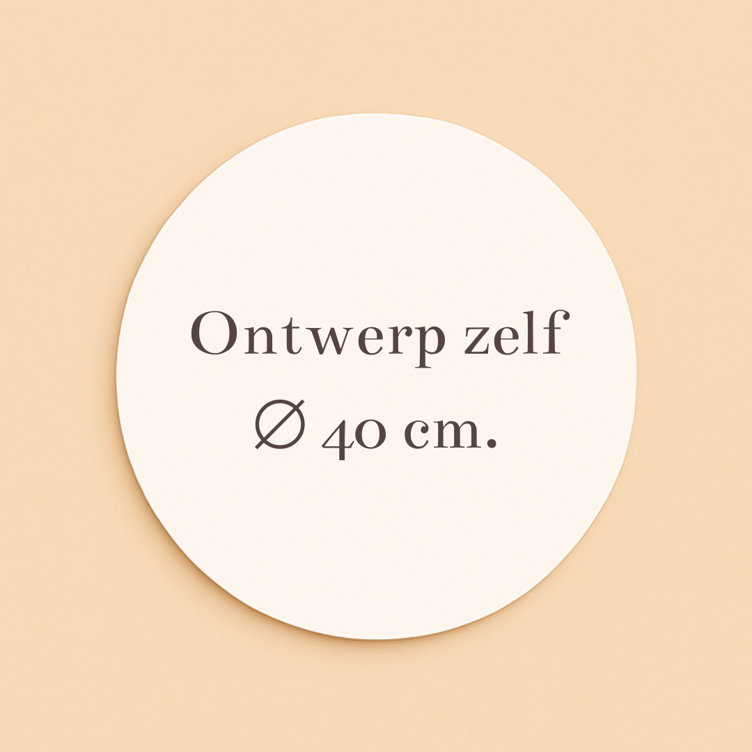 Raamsticker 40 cm. eigen ontwerp